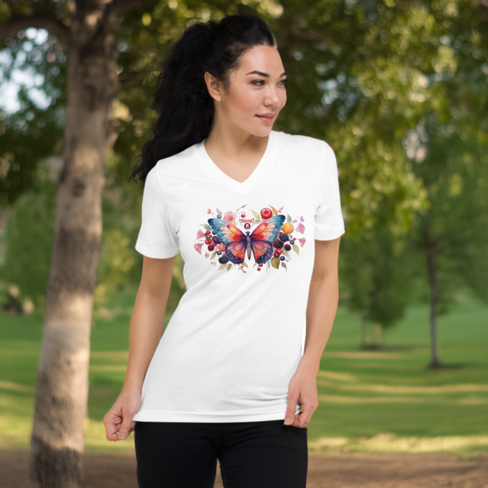 Bing Butterfly Short Sleeve V-Neck T-Shirt